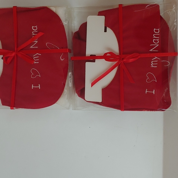 Santa Hat & Bib Nana's elf Christmas 4pc set - Picture 8 of 12